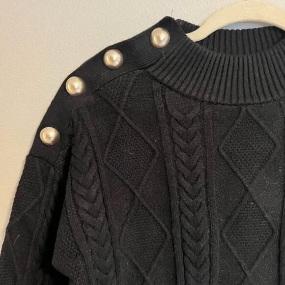 MANGO Buttoned Knit Braided Sweater XS - Picture 5 of 5
